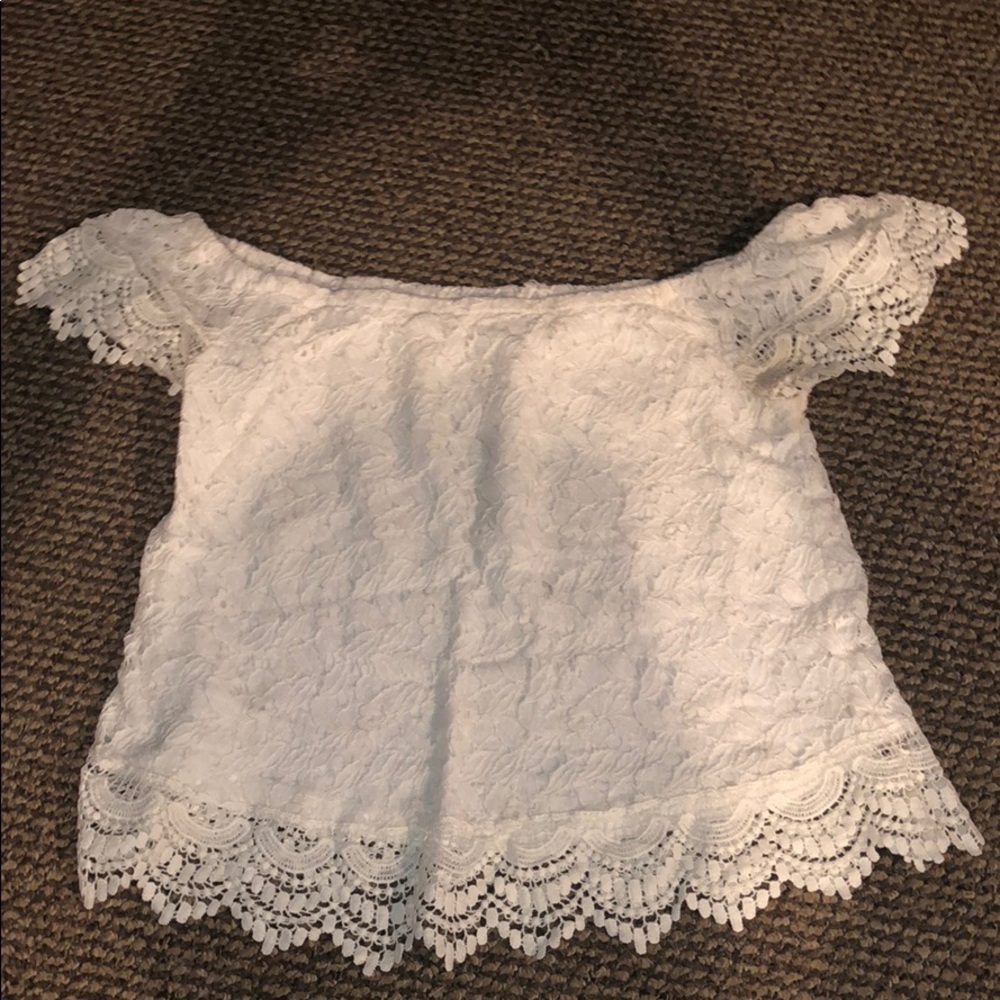 Off the shoulder lace top